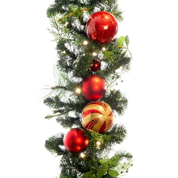 Village Lighting 9 ft. Pre-Lit LED Garland - Christmas Classic