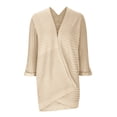 thumbnail image 4 of AherBiu Cardigan pour Femmes Ouvert devant Tricoté Ample Décontracté Pull Manches 3/4 Cardigan Confortable Automne, 4 of 7