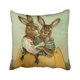 thumbnail image 1 of Funda de Almohada ABPHQTO Pascua Vintage Victoriana Conejitos 50x50 cm, 1 of 1