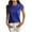 Blue, variant on Women's Summer Tops Trendy Cap Short Sleeve Crew Neck Textured Knit T Shirts Casual Loose Blouses with Pocket