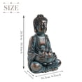thumbnail image 4 of TERESA'S COLLECTIONS Meditating Buddha Statue with Solar Lights, 10.4" Large Resin Garden Sculpture for Home Lawn Yard, 4 of 7