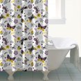 thumbnail image 4 of White Butterfly Yellow Purple Flower Pattern Shower Curtain 72"x84" ,Bathroom Decorative Shower Curtains Set with 12 Hooks,Modern Waterproof Washable Shower Curtain, 4 of 6