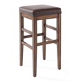 thumbnail image 2 of Armen Living Sonata 26" Counter Height Wood Backless Barstool in Chestnut Finish and Kahlua Pu, 2 of 5