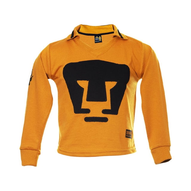 OLD SCHOOL SPORTS Pumas UNAM Retro 1980 manga larga Dorado/Azul Infantil OLD SCHOOL SPORTS Pumas de la UNAM Retro 1980 dorado/azul manga larga algodón
