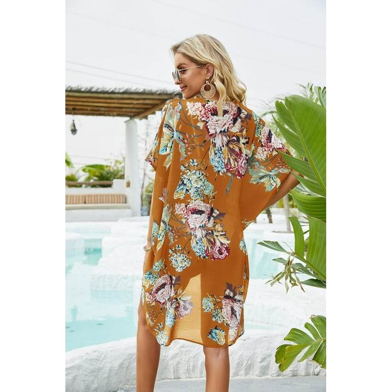 Short kimono beach cover up 2025