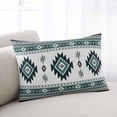 thumbnail image 2 of Green Boho Throw Pillow Cover 20 x 30 Inch Decorative Pillow Cover Ethnic Tribal Aztec Abstract Geometric Motifs Lumbar Pillowcase Seasonal Rectangle Cushion Case for Couch Sofa Bed Living Room, 2 of 7