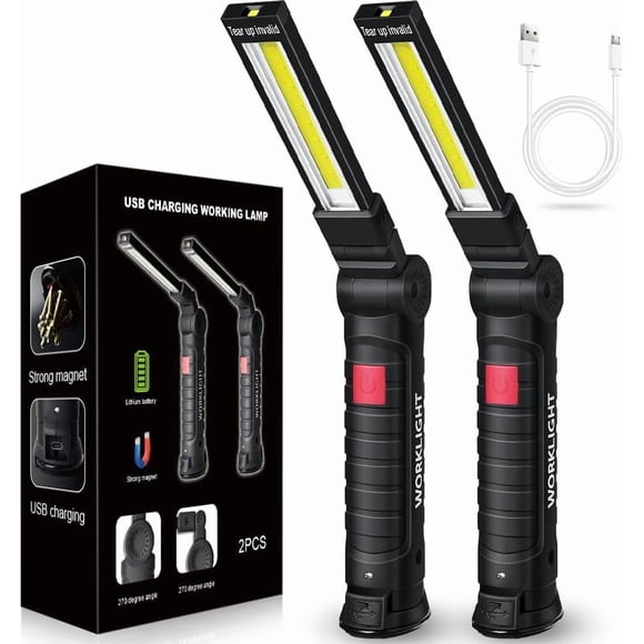 Lámpara de trabajo LED FIBRAVE recargable de 1200 lúmenes, 5 modos