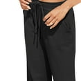 thumbnail image 5 of LEBONYARD Women's Wide Leg Pants with Pockets Lightweight,Womens Pants Plus Size Clerance $5,Women's Solid Color Casual Women's Elastic Pleated Fashionable Casual Pants Black XS, 5 of 7