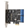 thumbnail image 3 of Pci-E De Escritorio De 4 Puertos A Usb3.0 Tarjeta Adaptadora De Expansión De Interfaz Dual Frontal De 19/20 Pines Minnieouse EL008011-00, 3 of 6