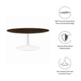thumbnail image 4 of Modway Lippa 36" Round Wood Grain Coffee Table in White Cherry Walnut, 4 of 6