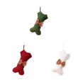 thumbnail image 4 of Cateissary Regalo de Navidad, bolsa de dulces, bolsa de regalo, hogar, Navidad, bricolaje, tejido en forma de hueso, decoración colgante, adornos Blanco, 4 of 6