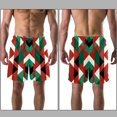 thumbnail image 3 of luoweisi Men's Beach Shorts Quick Dry Swim Trunks with Mesh Lining Geometry L, 3 of 5