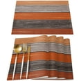 thumbnail image 1 of Farmhouse Fall Thanksgiving Placemats Set of 6, Retro Rustic Barn Wood Texture Polyester Stain Resistant Table Mats Washable Placemat Decoration for Kitchen Dining Table Ombre Burnt Orange Gray, 1 of 6