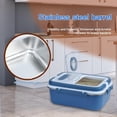 thumbnail image 6 of 15 lbs Stainless Steel Rice Storage Container Bin with Lid Airtight Canister for Cereals Flour Sugar Tea Milk Wine Ice Dry Wet Food Blue, 6 of 6