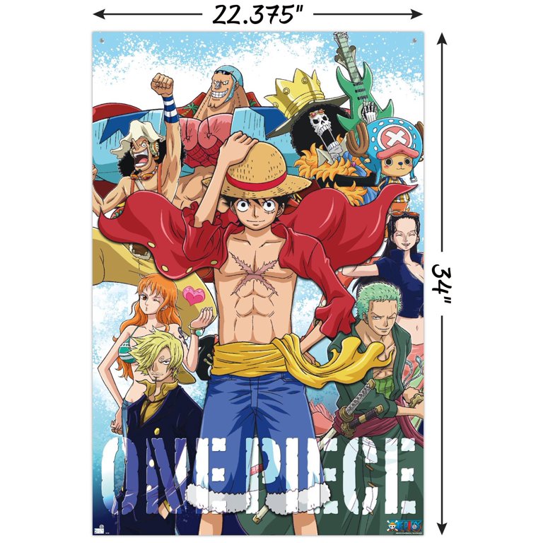ONE PIECE A3ポスター One Piece - Crew Wall Poster with Push Pins, 22.375