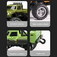 thumbnail image 4 of 1:64 Mini RC Monster Truck with Detachable Trailer, Alloy Shell Off-Road Remote Control Car with 3-Speed Modes, Type-C Rechargeable Small Crawler with LED Lights & Cruise Control - Gray, 4 of 8