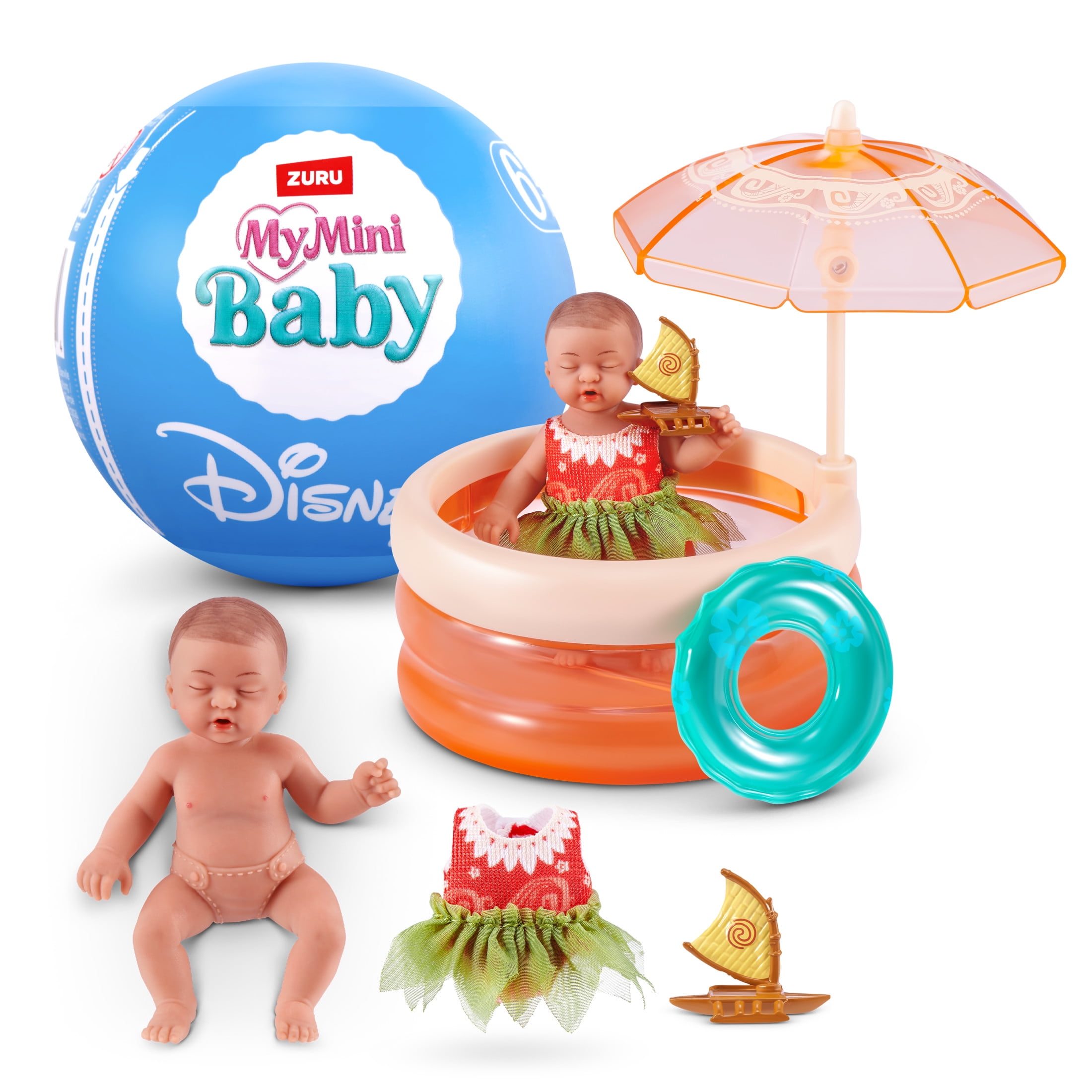 My Mini Baby Disney Série 1 de ZURU : capsule à collectionner de poupée bébé Disney avec accessoires, jouet miniature réaliste pour filles à partir de 3 ans