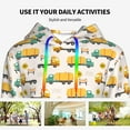 thumbnail image 4 of Fotbe Cars Pattern Womens Long Sleeve Hoodie, Pullover Hooded Sweatshirt, Kangaroo Pocket Hoodie with Eye-catching Drawstrings-Medium, 4 of 7