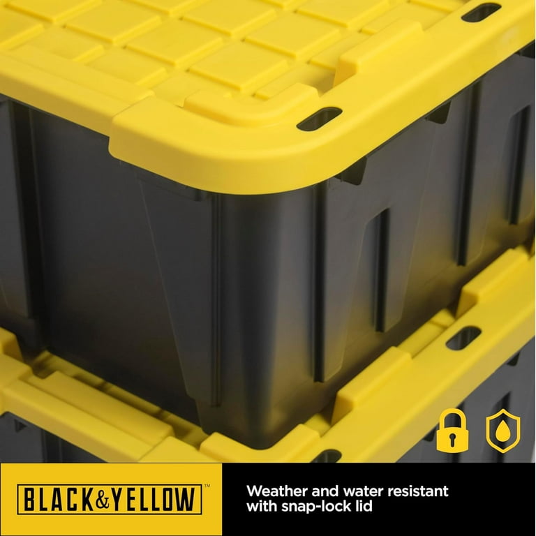 CX BLACK & YELLOW®, 27-Gallon Heavy Duty Tough Storage Container