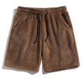 thumbnail image 2 of YUEVORA Casual Shorts for Men, Drawstring Elastic Waist Shorts, Knee Length Relaxed Fit Athletic Shorts with Side Pockets, 2 of 8