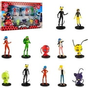 Miraculous Ladybug Pencil Toppers 12pk Rena Rouge Character Favors Figure Set PMI International