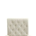 thumbnail image 2 of Diamond Tufted Upholstered Dining Chair, Cream & Smokey Black, 2 of 3