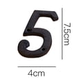 thumbnail image 1 of Panxico Hangs Home Decor Wrought Iron Decorations Creative DIY House Number Casts Iron Metal Numbers F, 1 of 2