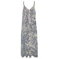 thumbnail image 6 of Blue Toile De Jouy Sleeveless Dress Loose Women's Dress Dresses Luxury Evening Dresses, 6 of 9
