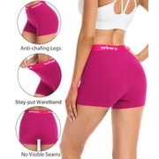 wirarpa Womens High Waisted Cotton Boxer Briefs, Stretchy Anti-Chafe Boy Shorts, 4-Pack (Medium)