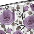 thumbnail image 3 of Waterproof Beautiful Colorful Floral Shower Curtain 72x72 Inch Boho Style Polyester Unique Shower Curtain for Bathroom Hotel Home Decor with 12 Plastic Hooks, 3 of 5
