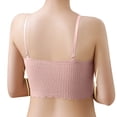 thumbnail image 5 of Women Knit Strapless Bandeau Bra Scalloped Lace Edge Antiâ Invisible TubeâTop Bralette for Layering, 5 of 9