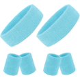 thumbnail image 1 of 2 Sets Striped Sweatbands Set. 2 Pieces Sports Headband And 4 Pieces Wristbands Sweatbands, 1 of 5