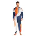 thumbnail image 3 of FORMRS Onesies Pajama for Adults Unisex Hoodie Winter Jumpsuit One Piece Sleepwear, Sizes S-2XL, Blue Abstract Wavy, 3 of 7