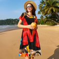 thumbnail image 3 of Lsque Sml Jeffy Print Women's Casual Dress T-Shirt Summer Short Sleeve Scoop Neck Swing Dresses, 3 of 7