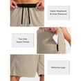 thumbnail image 6 of WULMLEO Men's Athletic Shorts with Pockets 11" Long Basketball Bottoms Lightweight Quick Dry Gym Workout Shorts for Training Khaki L, 6 of 7