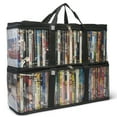 thumbnail image 1 of Made Easy Kit DVD Storage Case - Clear PVC Organizer With Triple-Stitched Handles, Dividers - Stackable, Space-Saving, Fits 40 DVDs - Containers For Movie Discs, Video Games, VHS Tapes, 1 of 1