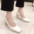 thumbnail image 1 of Cameland Chaussures Mary Rétro Françaises pour Femmes, Style Petit Parfum, Bout Rond, Perles, Plates, Décolleté Peu Profond, Cuir Verni Doux, Printemps, 1 of 8