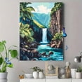 thumbnail image 4 of Tropical Waterfall Canvas Print/Wall Art， Suitable for Living Room， Bedroom， Bathroom， Office， and Hotel Decoration., 4 of 8
