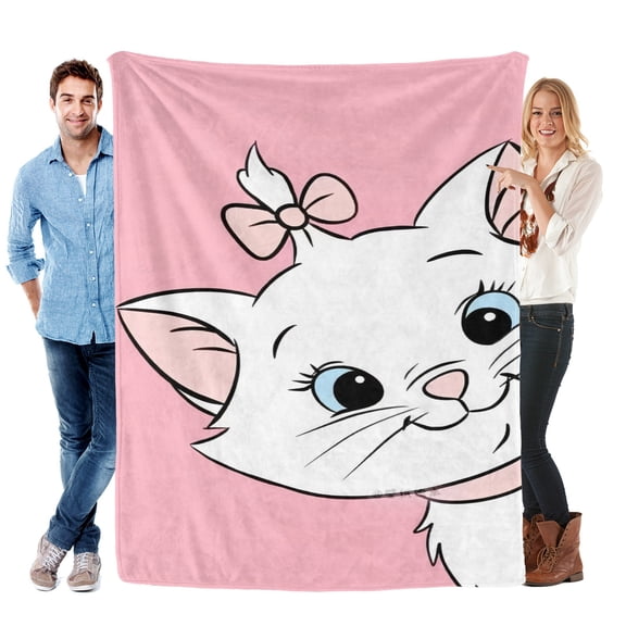 Throw Blanket for Marie Cat Bed Couch Soft Warm 30x40 Inch Flannel Blanket for Kids Boys Girls Gifts Home Decor