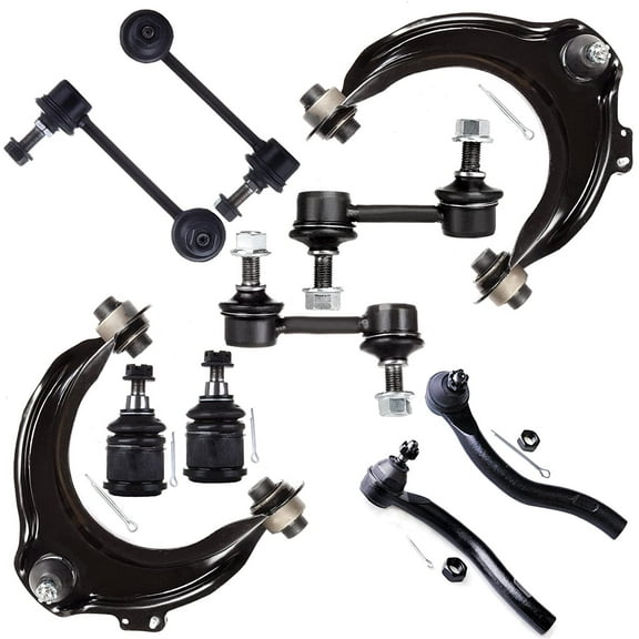 CCIYU Lower Ball Joint Upper Control Arm and Ball Joint Assembly Front Rear Stabilizer/Sway Bar Link Outer Tie Rod End fit for 2003-2007 for Accord 10pcs Suspension Kit