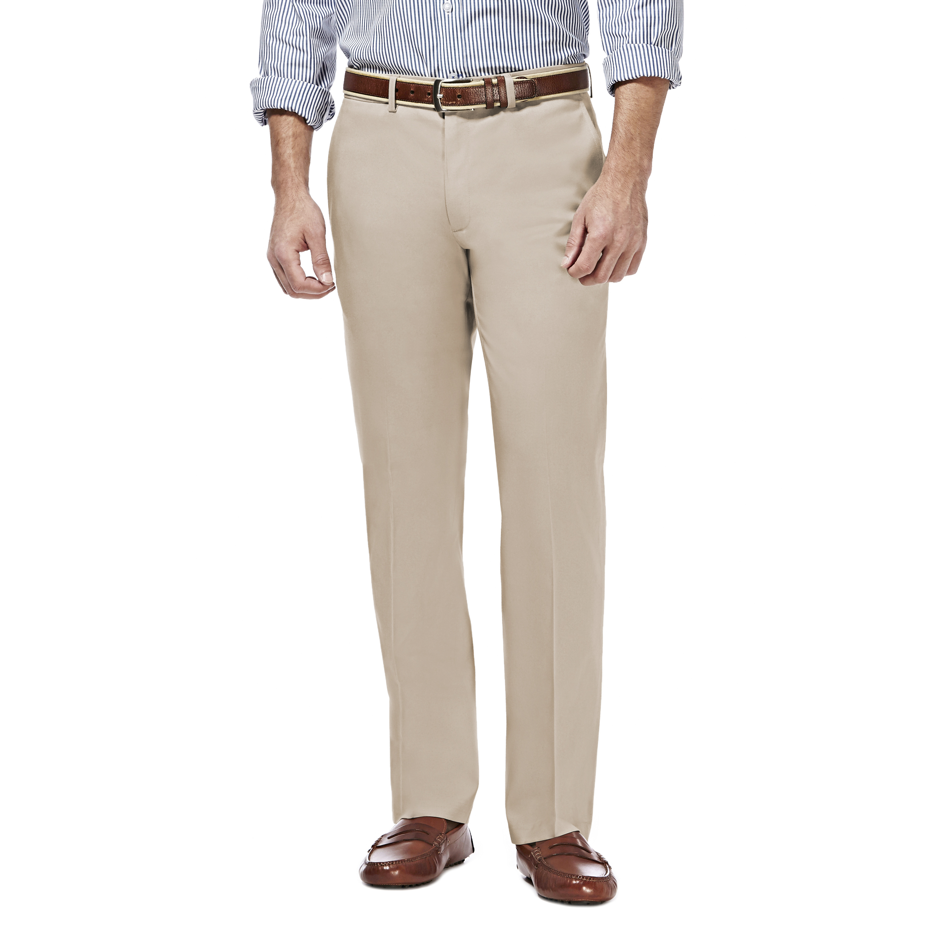 Iron Khaki Flat Front Pant Straight Fit 