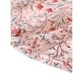 thumbnail image 7 of MODA NOVA Junior's Ruffle Blouse V Neck Cap Sleeves Floral Tops Pink XL, 7 of 7
