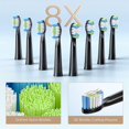 thumbnail image 5 of Cepillo de dientes eléctrico sónico Fairywill, recargable por USB, E11, resistente al agua, 8 cabezales de repuesto para adultos, 5 of 5