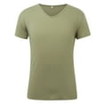 thumbnail image 4 of Men's Summer V Neck T Shirt Slim Fit Casual Short Sleeve Soft Breathable Lightweight Comfortable Stylish Tee for Daily Wear Men's Tops T-Shirt Casual Crew Neck Loose, 4 of 7