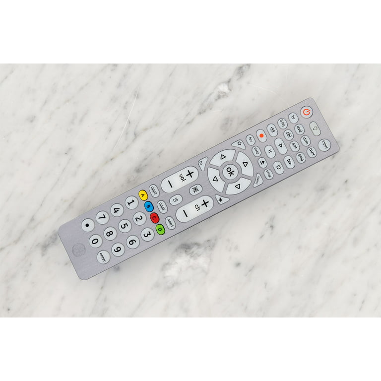 GE 8-Device Backlit Universal Remote, Brushed Silver, 47508 
