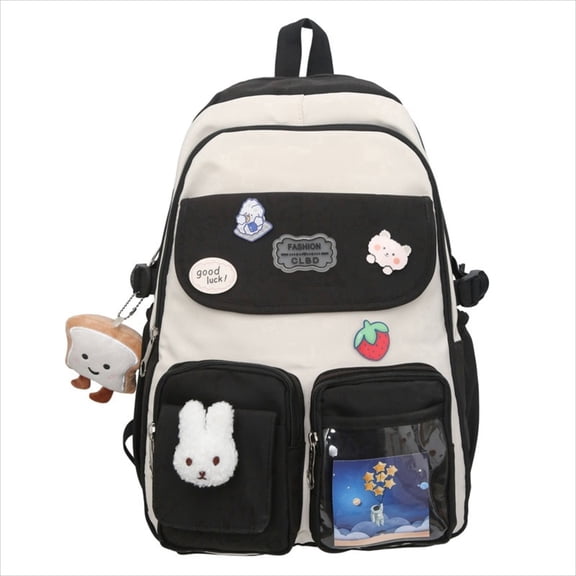 ZROVA Kawaii Cute Backpack Nylon Lightweight 12.2"x6.7"x17.3" for School