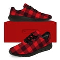 thumbnail image 3 of Uminder Womens Running Shoes Plaid Sneakers Black Shoes Size 9, 3 of 5