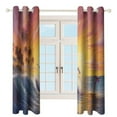 thumbnail image 3 of Sunset Jumping Dolphin Blackout Curtains for Bedroom Curtains Insulated Room Darkening Window Drapes for Living Room, 3 of 7