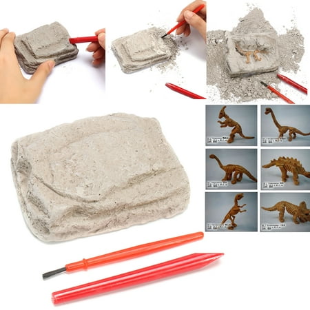 Mrosaa Dinosaur Excavation Kit - Dig Your Own History Skeleton Model Kids Science Learning Playsets Toy
