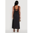 thumbnail image 4 of Womens Poplin Sleeveless Scoop Neck Tie Front Maxi Dress, 4 of 4